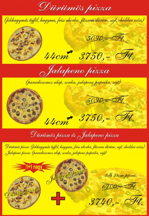 Pizza akció Békéscsaba